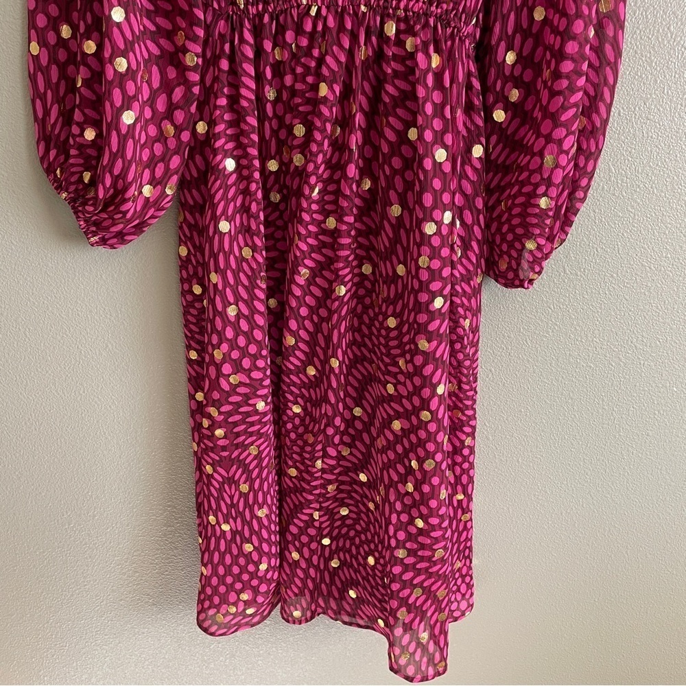 Scoop Womens Multicolor Blouson Sleeves Smocked Midi Dress Size S - Picture 8 of 11